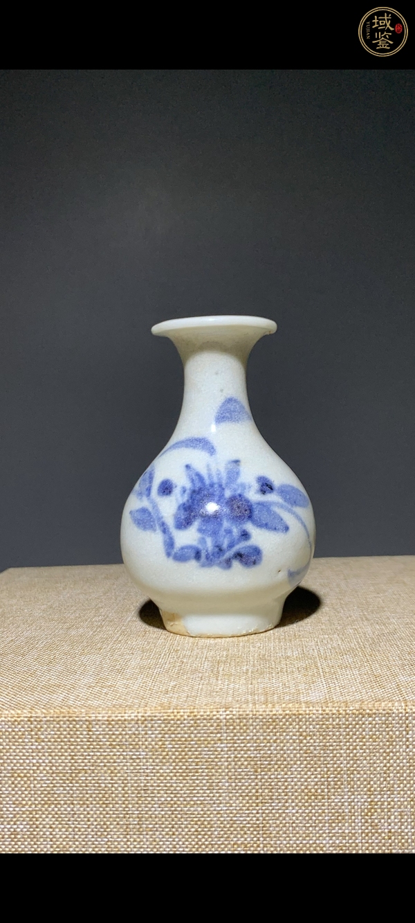 古玩陶瓷青花花卉紋玉壺春瓶 真品鑒賞圖