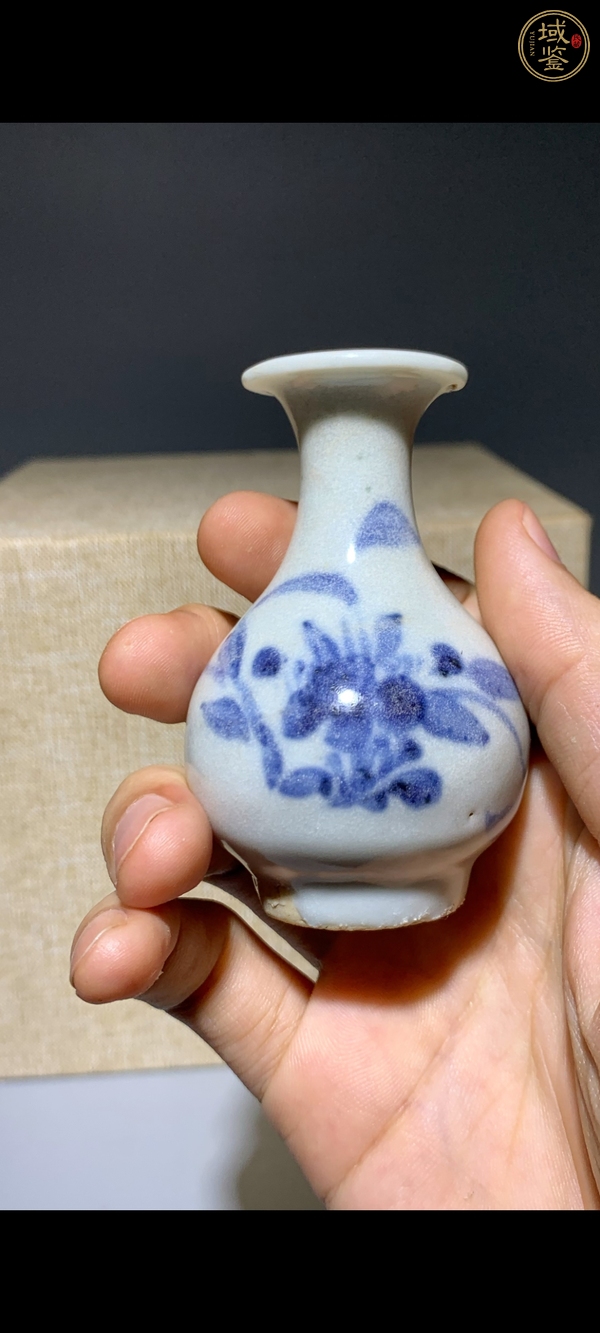 古玩陶瓷青花花卉紋玉壺春瓶 真品鑒賞圖