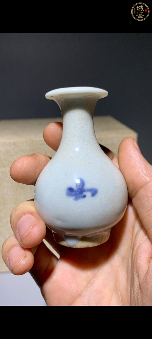 古玩陶瓷青花花卉紋玉壺春瓶 真品鑒賞圖