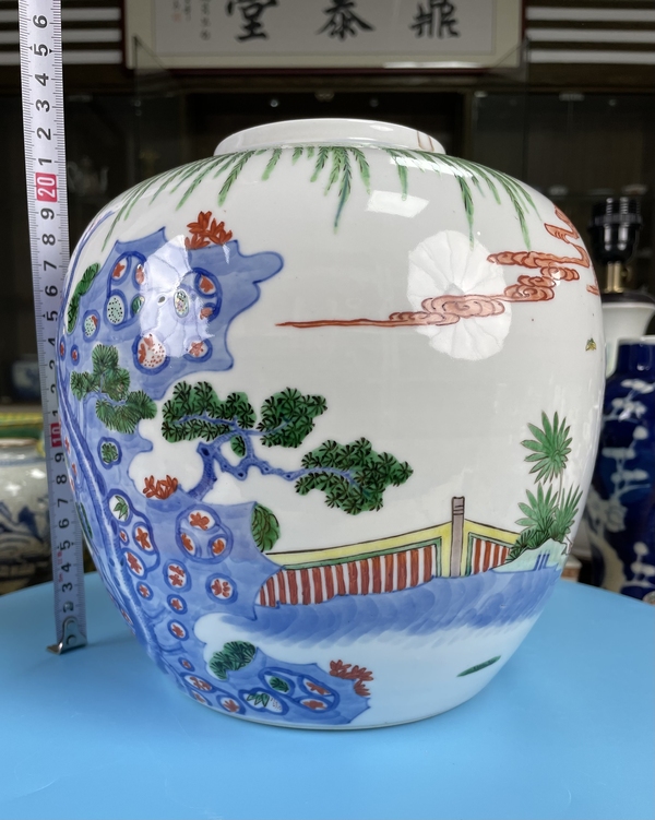 古玩陶瓷清晚期 青花五彩嬰戲圖大罐(斗彩官窯款)拍賣,當(dāng)前價格15000元