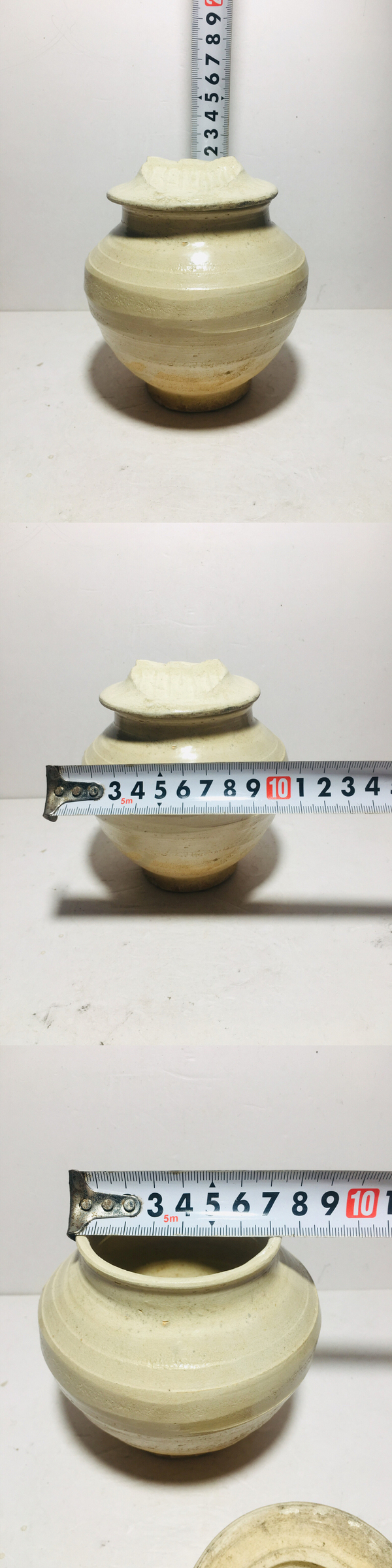 古玩陶瓷青白釉弦紋茶葉罐拍賣(mài)，當(dāng)前價(jià)格699元