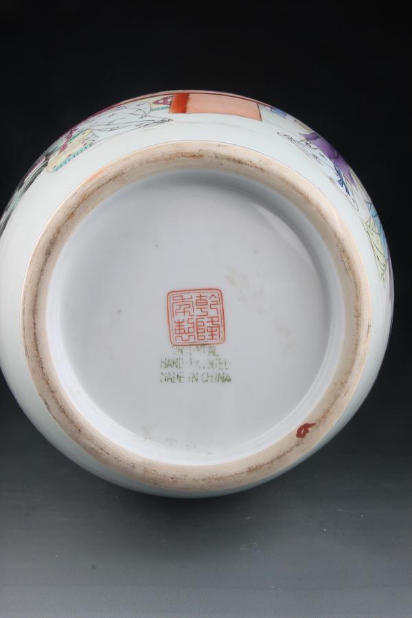古玩陶瓷【6859】567粉彩庭院美人圖盤口大瓶拍賣,當(dāng)前價(jià)格5500元