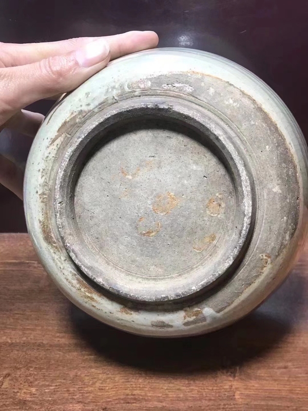 古玩陶瓷清中.哥釉青花錢紋罐拍賣,當前價格1680元