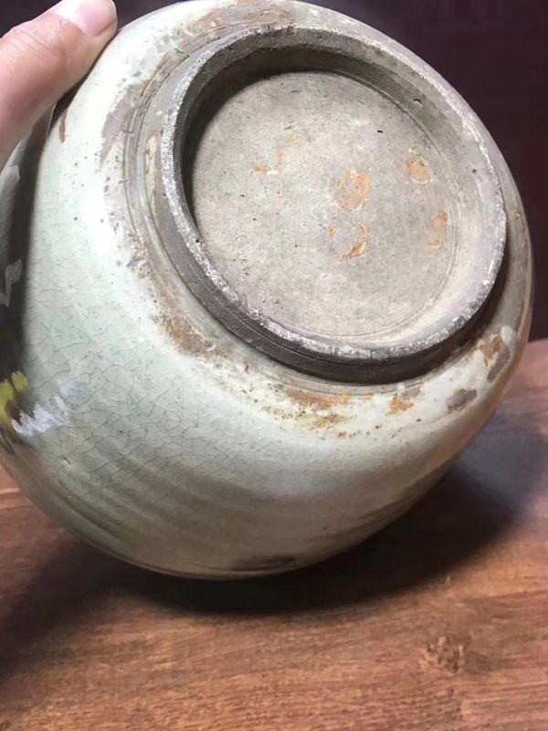 古玩陶瓷清中.哥釉青花錢紋罐拍賣,當前價格1680元