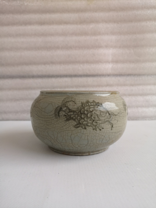 古玩陶瓷清代印花魚紋洗拍賣,當(dāng)前價(jià)格580元