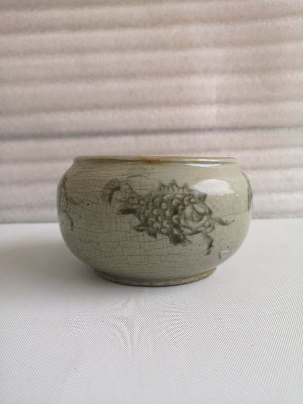 古玩陶瓷清代印花魚紋洗拍賣,當(dāng)前價(jià)格580元