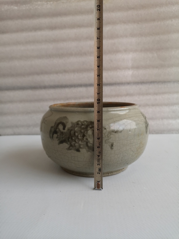 古玩陶瓷清代印花魚紋洗拍賣,當(dāng)前價(jià)格580元