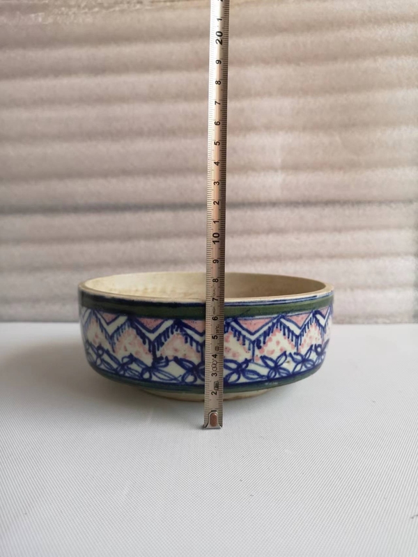 古玩陶瓷晚清民國磁州窯青花加彩蓋盒底拍賣,當(dāng)前價(jià)格160元