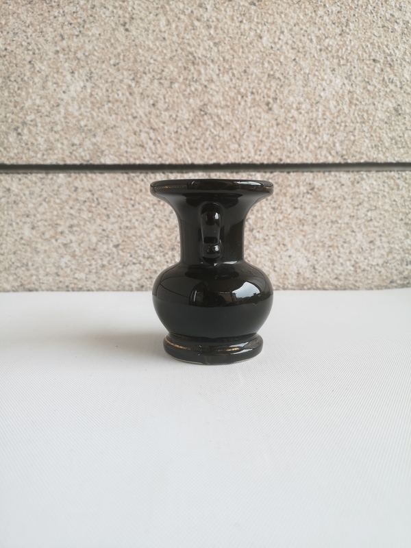 古玩陶瓷六十至八十年代黑釉盤口瓶拍賣,當(dāng)前價格168元