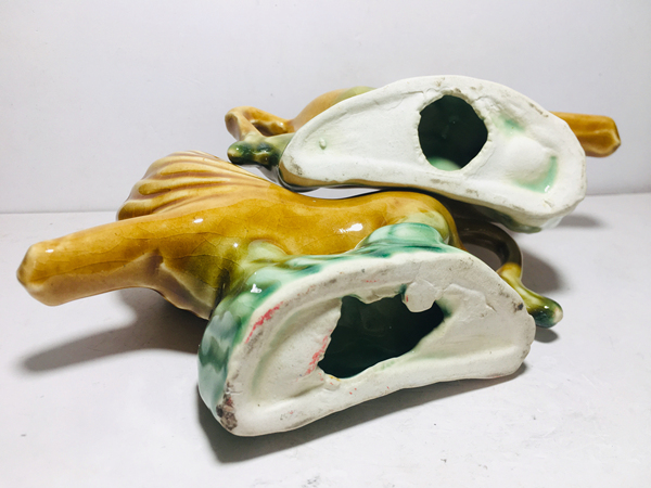 古玩陶瓷獅子像擺件一對拍賣,當前價格158元
