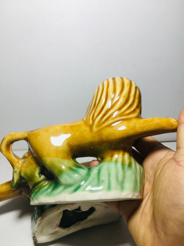 古玩陶瓷獅子像擺件一對拍賣,當前價格158元