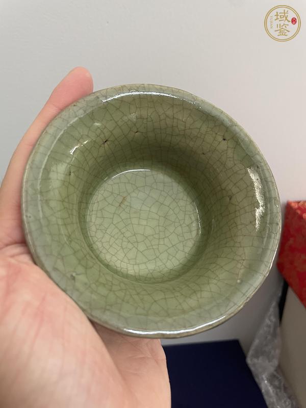 古玩陶瓷明代·青釉高足杯真品鑒賞圖