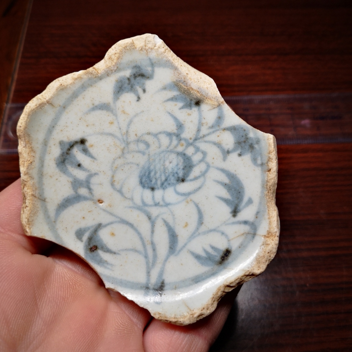 旧家蔵出清国時代大型青花瓷 お皿