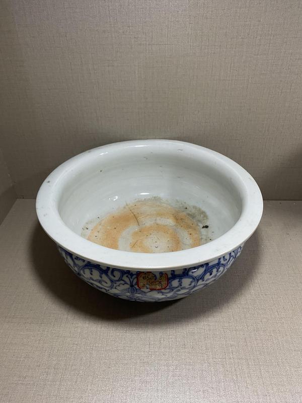 古玩陶瓷清代早期德化窯青花香爐拍賣(mài)，當(dāng)前價(jià)格1500元