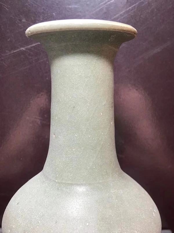 古玩陶瓷明代?龍泉青釉瓶拍賣,當前價格6666元