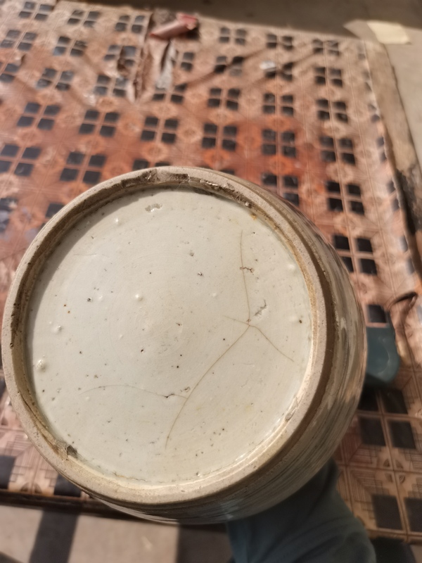 古玩陶瓷乾隆清中期青花山水人物紋罐,大罐子拍賣,當前價格1299元