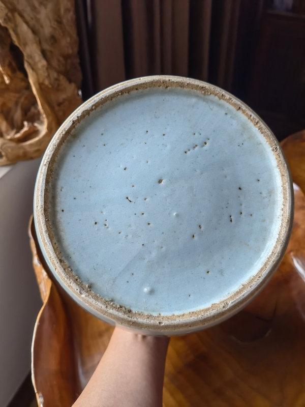 古玩陶瓷清中花卉紋青花罐拍賣,當前價格950元