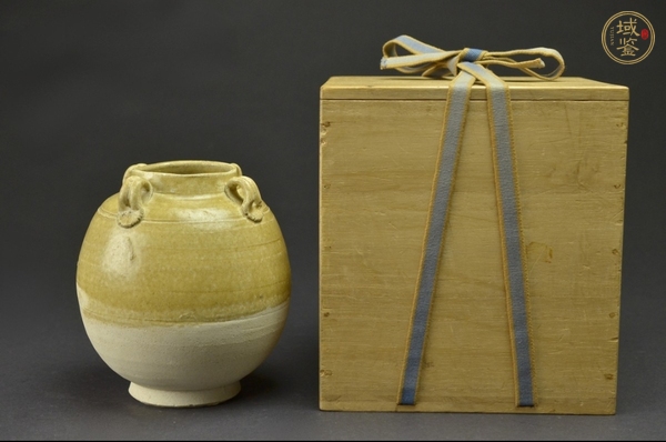 古玩唐代·黃釉四系罐真品鑒賞圖