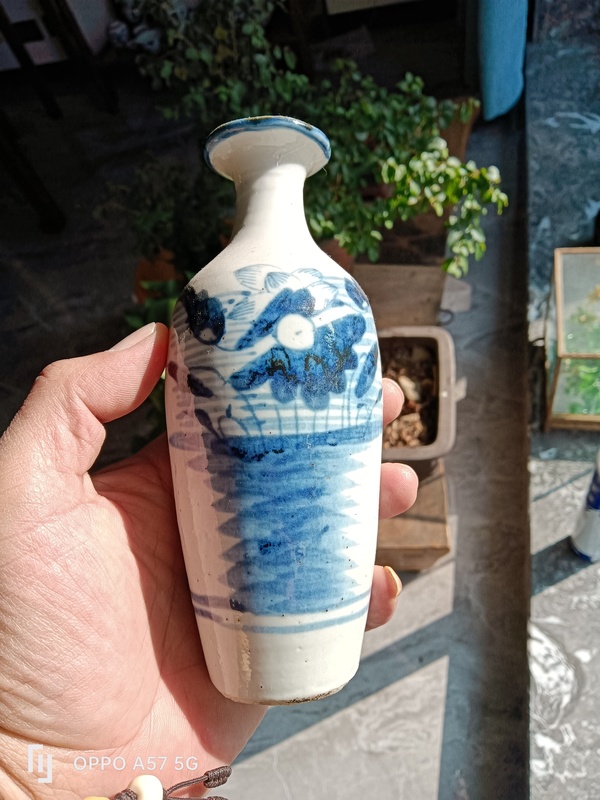 古玩陶瓷青花荷花紋瓶拍賣,當前價格1260元