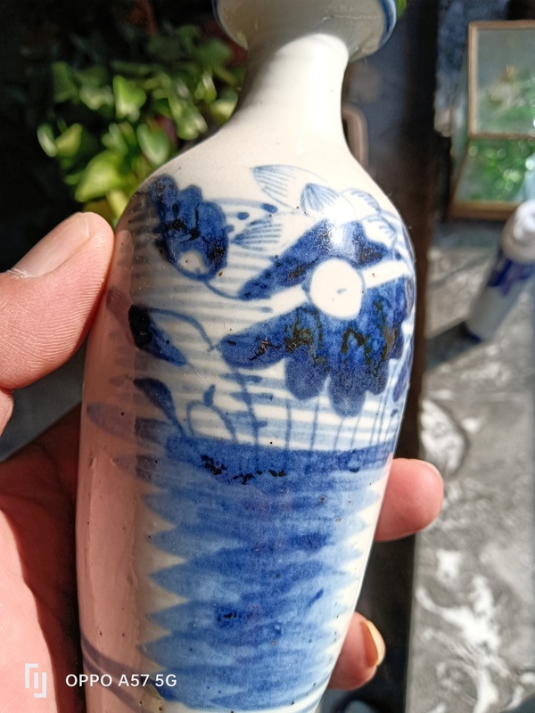 古玩陶瓷青花荷花紋瓶拍賣,當前價格1260元