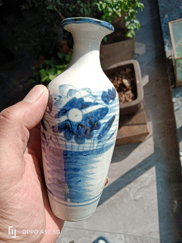 古玩陶瓷青花荷花紋瓶拍賣,當前價格1260元