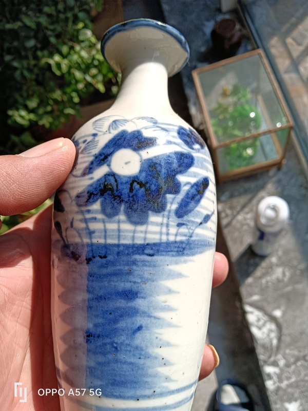 古玩陶瓷青花荷花紋瓶拍賣,當前價格1260元