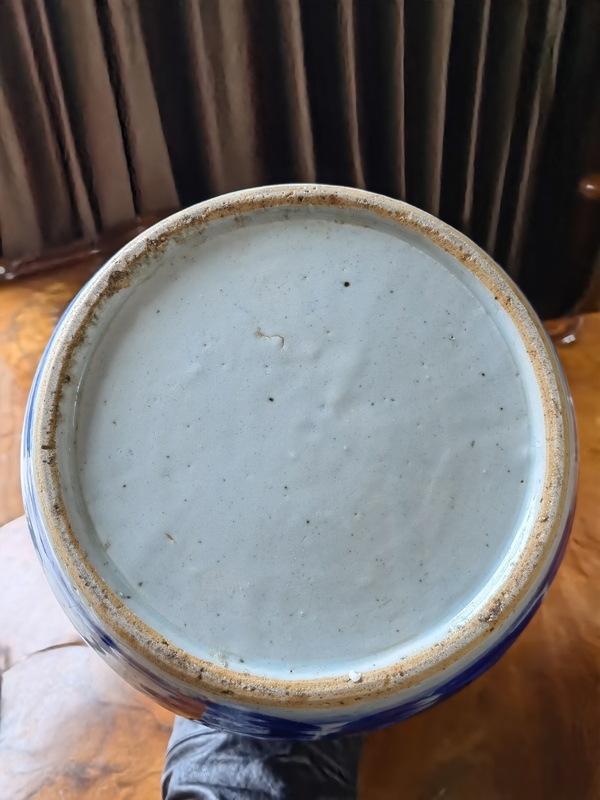 古玩陶瓷晚清牡丹紋青花罐拍賣,當前價格450元