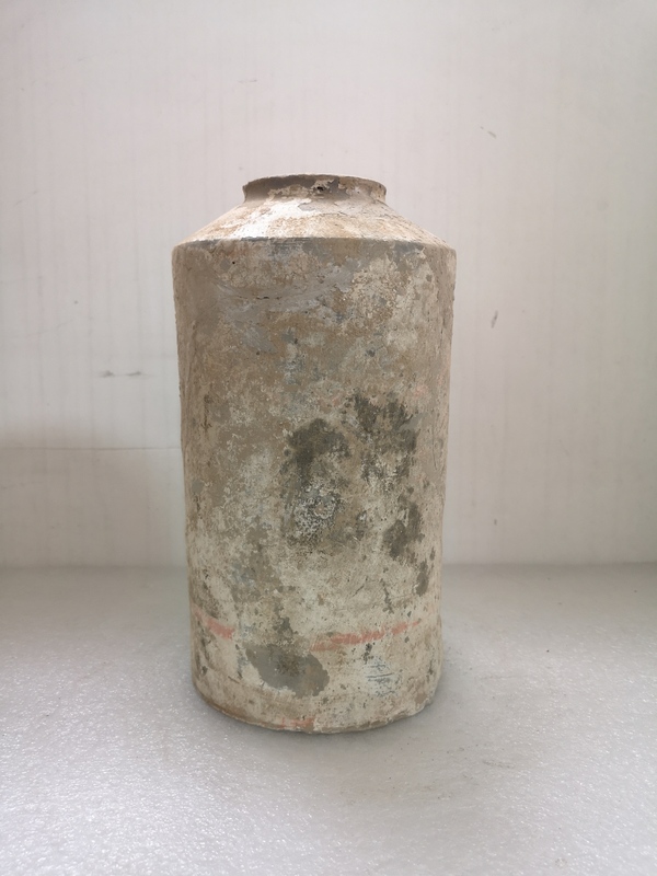 古玩陶瓷唐代灰陶罐拍賣,當(dāng)前價格398元