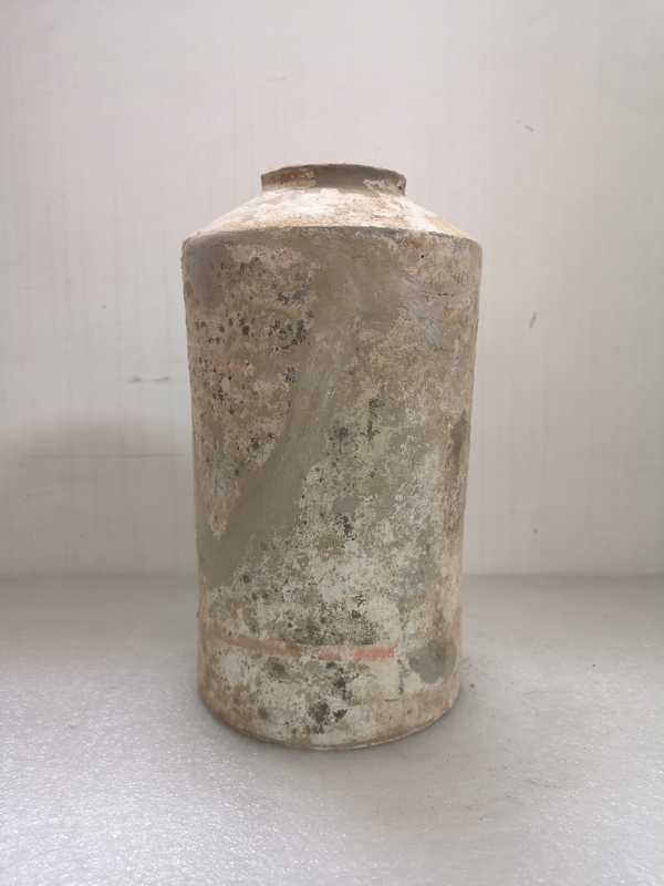 古玩陶瓷唐代灰陶罐拍賣,當(dāng)前價格398元