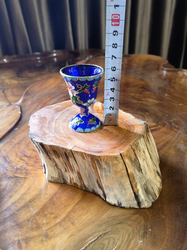 古玩陶瓷景泰藍掐絲琺瑯彩高足杯拍賣,當前價格115元