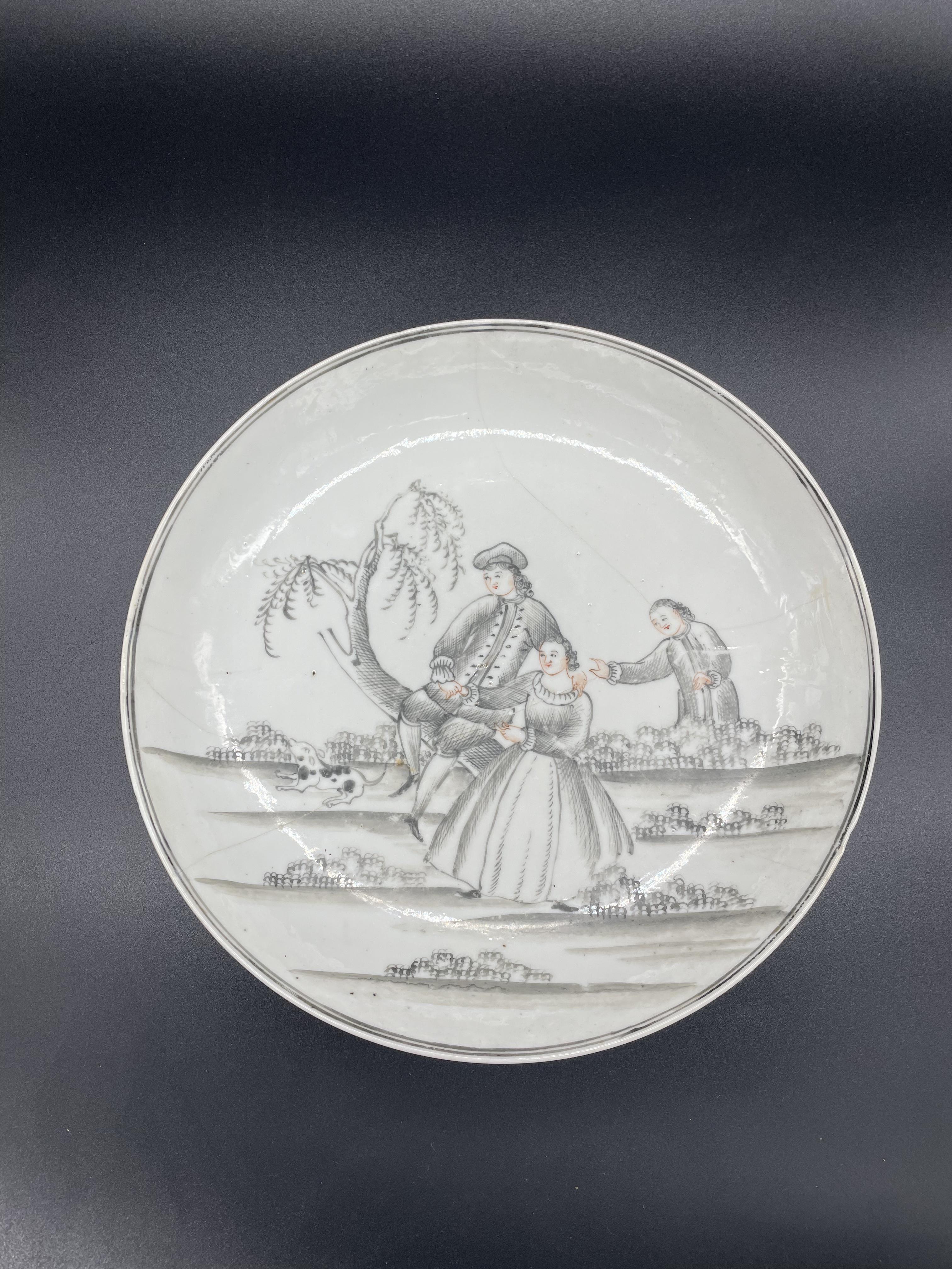 アウトレット 美品 陶製 唐人図柄 硯 清朝期 - 通販
