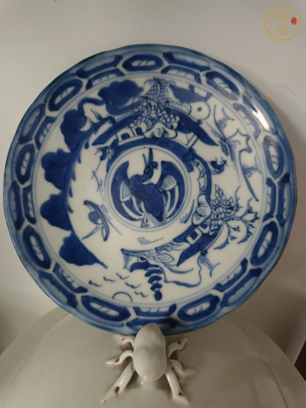 古玩清中晚·青花山水人物紋盤真品鑒賞圖