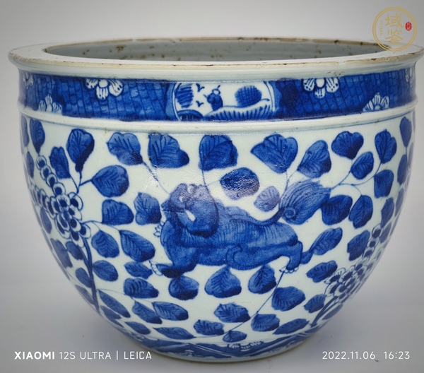 古玩陶瓷青花小缸真品鑒賞圖