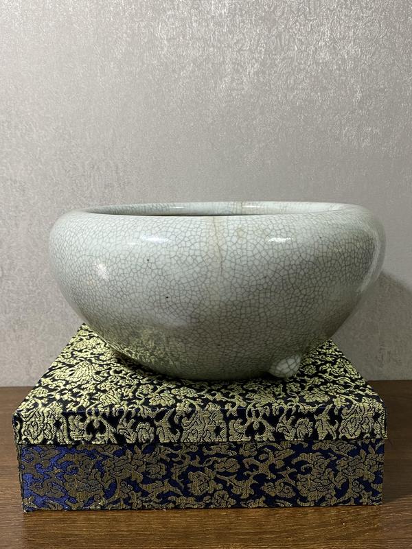 古玩陶瓷乾隆哥釉缽式爐拍賣,當前價格2988元