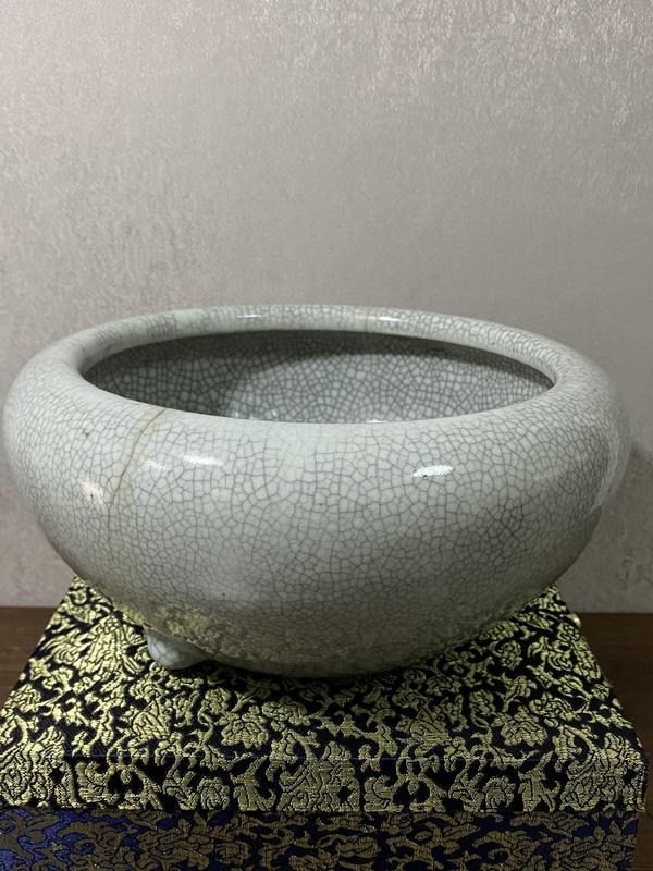 古玩陶瓷乾隆哥釉缽式爐拍賣,當前價格2988元