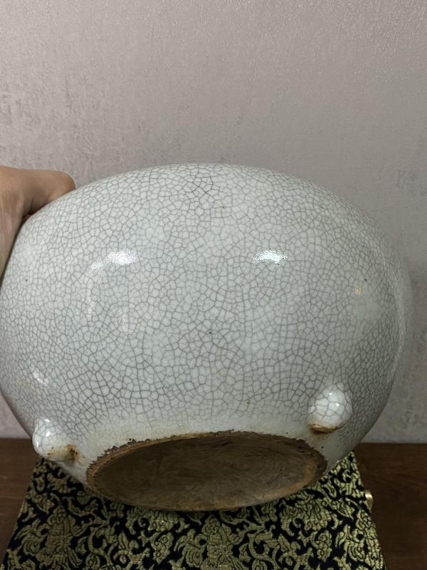 古玩陶瓷乾隆哥釉缽式爐拍賣,當前價格2988元