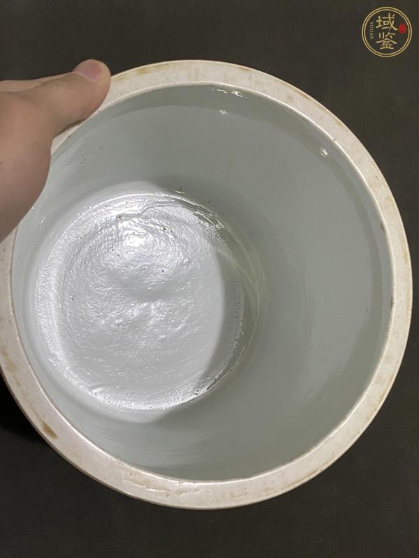古玩陶瓷浅绛彩松鹤延年笔筒  真品鉴赏图