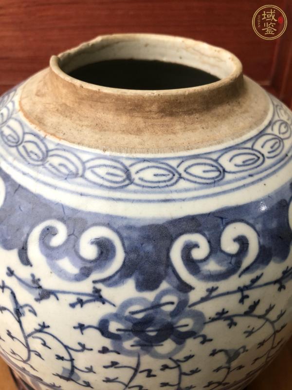 古玩陶瓷清道光如意披肩纹缠枝花卉罐真品鉴赏图