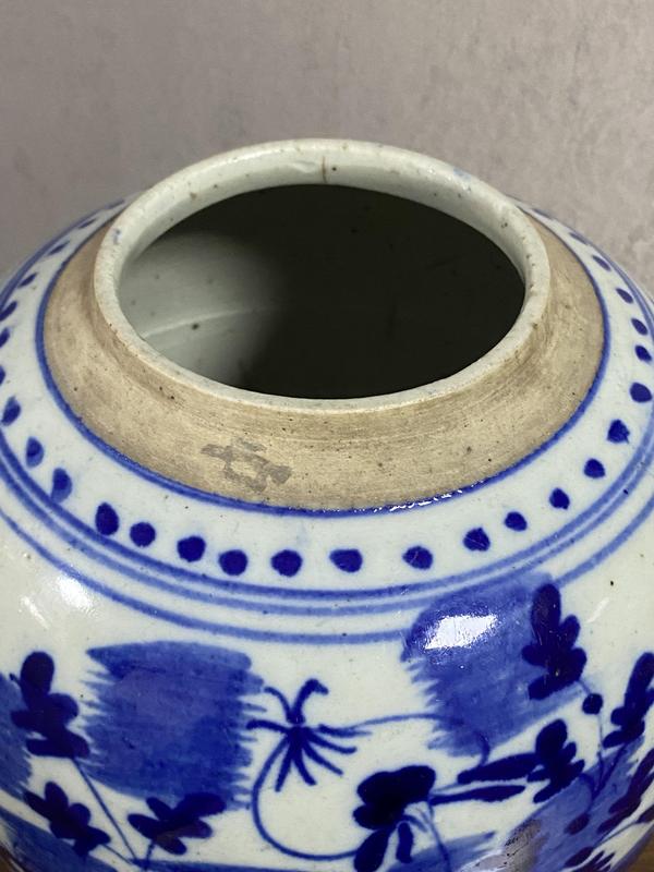 古玩陶瓷晚清花卉紋青花罐拍賣,當前價格499元