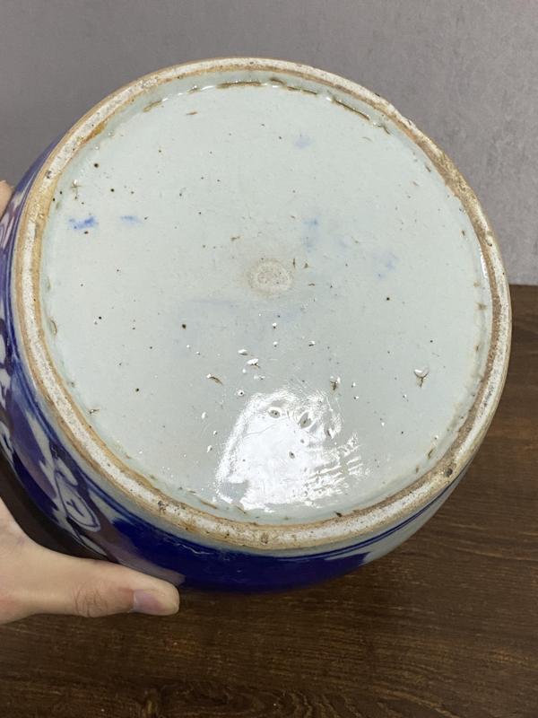 古玩陶瓷晚清花卉紋青花罐拍賣,當前價格499元