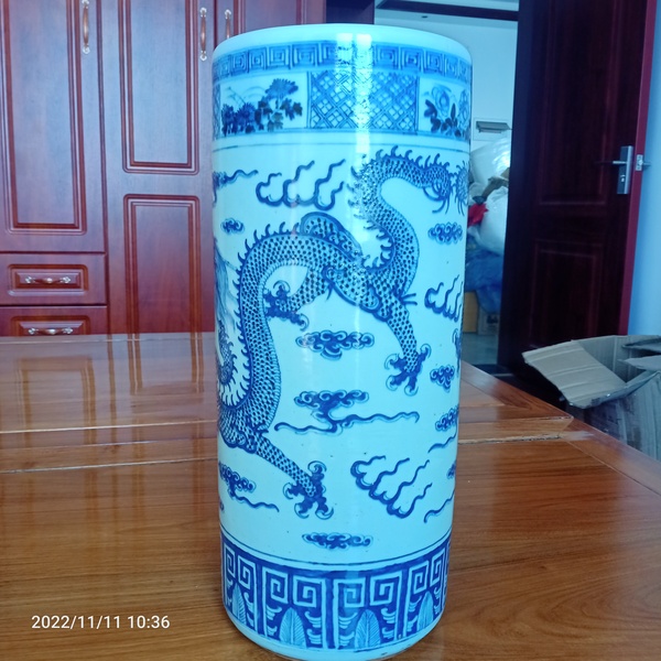 古玩陶瓷道光青花龍紋箭筒拍賣,當前價格28888元