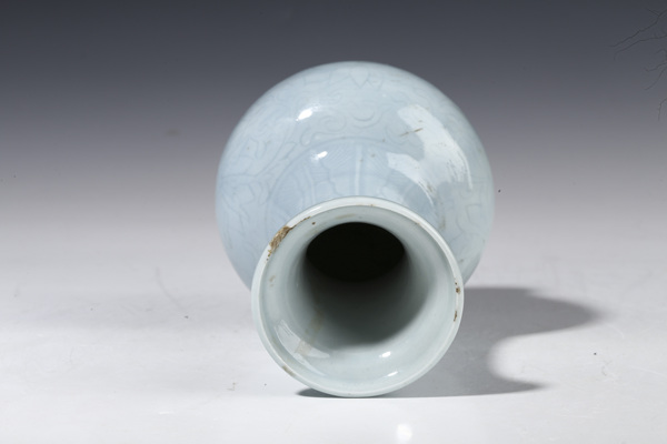 古玩陶瓷天藍釉盤口瓶拍賣，當前價格5600元