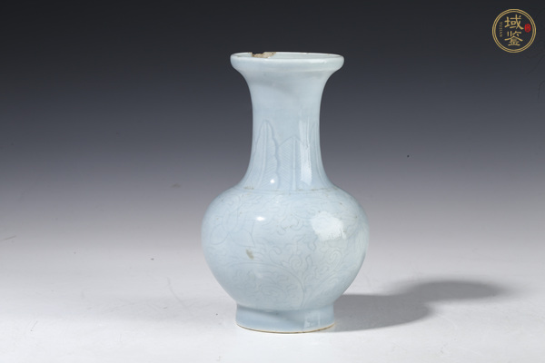 古玩天藍(lán)釉盤口瓶真品鑒賞圖