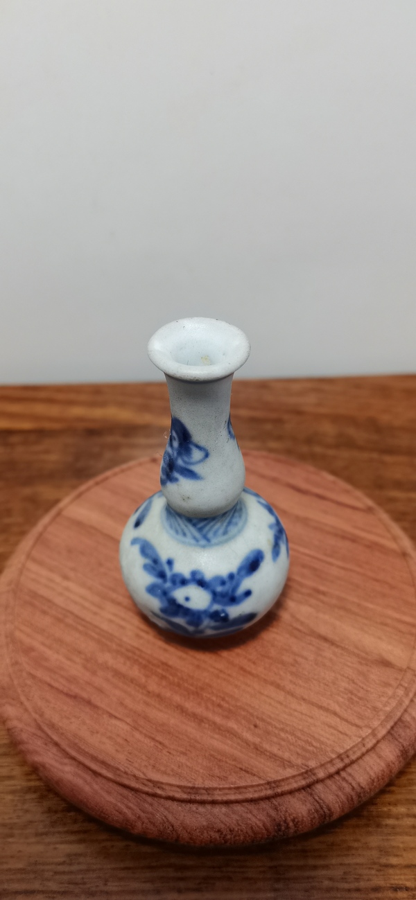 古玩陶瓷康熙青花花卉紋葫蘆瓶拍賣,當前價格1508元