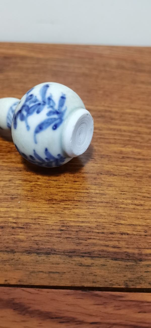 古玩陶瓷康熙青花花卉紋葫蘆瓶拍賣,當前價格1508元