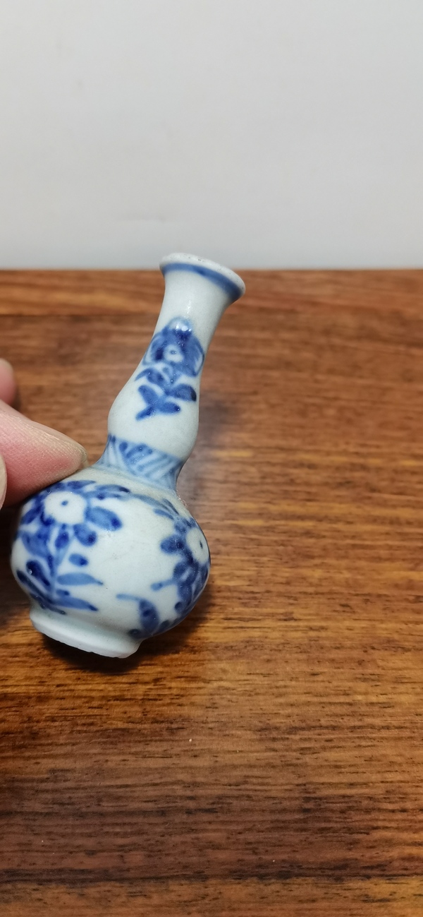 古玩陶瓷康熙青花花卉紋葫蘆瓶拍賣,當前價格1508元