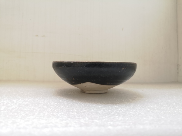 古玩陶瓷金元黑釉澀圈圈足疊燒工藝碗拍賣,當(dāng)前價(jià)格345元