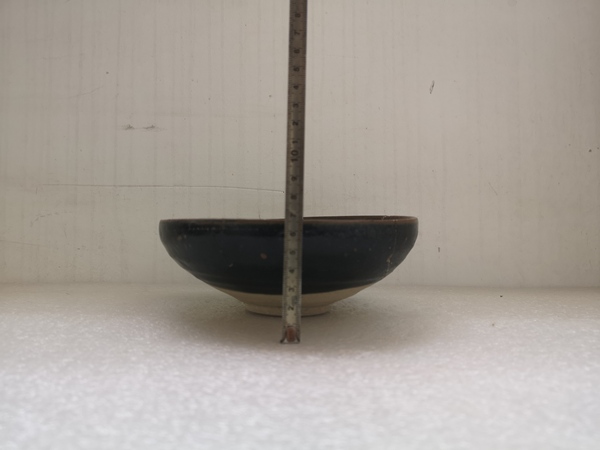 古玩陶瓷金元黑釉澀圈圈足疊燒工藝碗拍賣,當(dāng)前價(jià)格345元