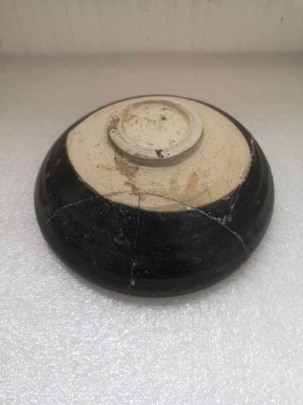 古玩陶瓷金元黑釉澀圈圈足疊燒工藝碗拍賣,當(dāng)前價(jià)格345元