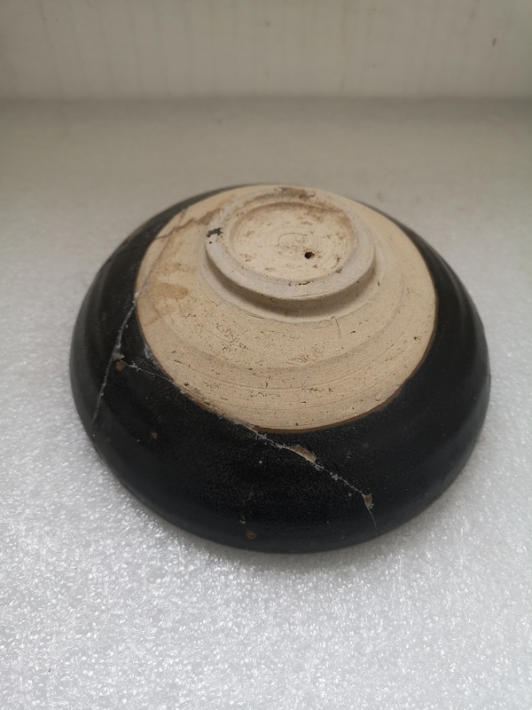 古玩陶瓷金元黑釉澀圈圈足疊燒工藝碗拍賣,當(dāng)前價(jià)格345元
